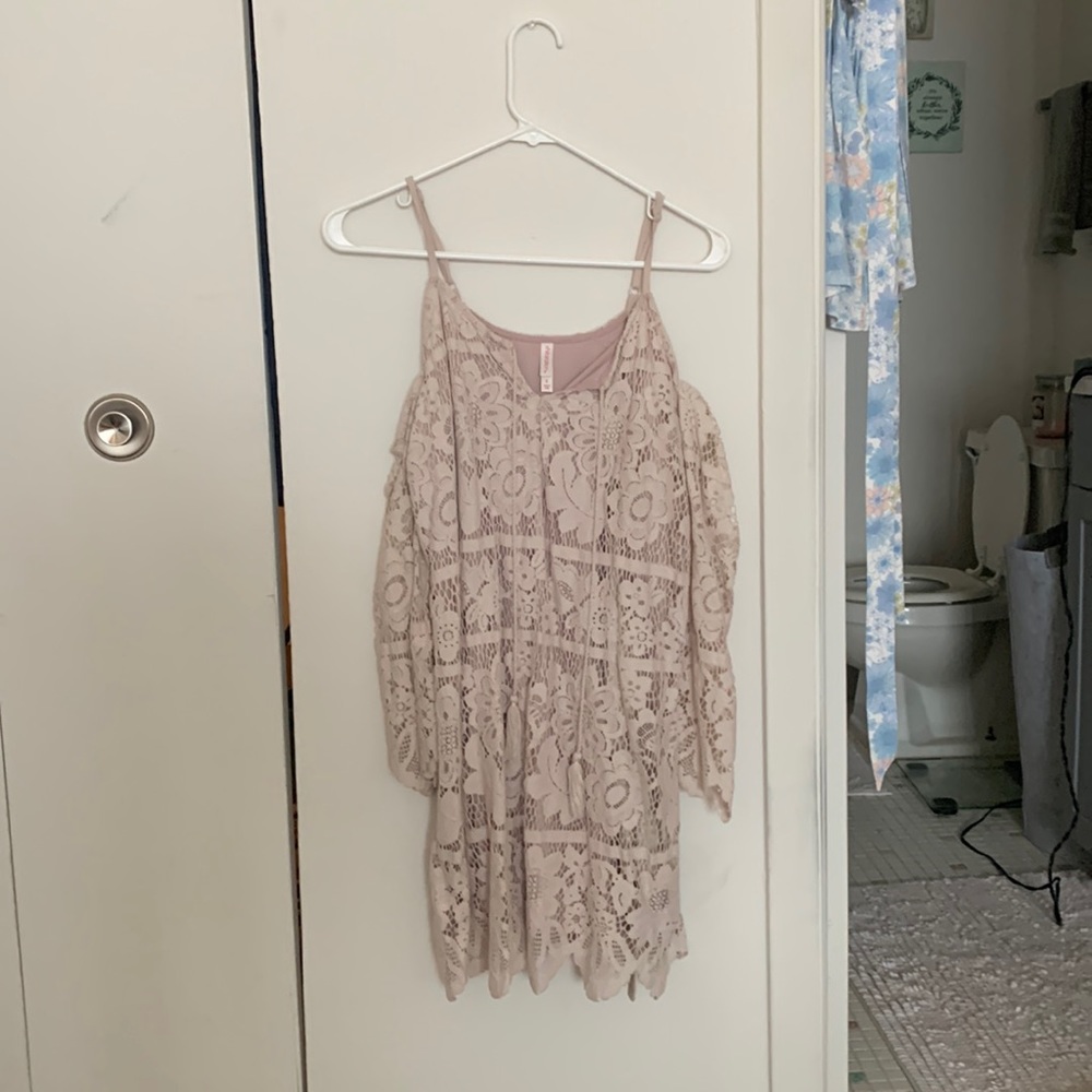 Pink boho dress